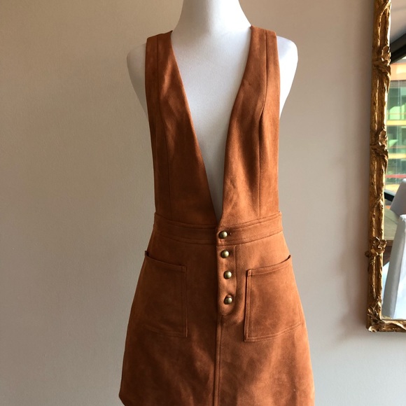 Forever 21 brown pinafore dress - Picture 4 of 7